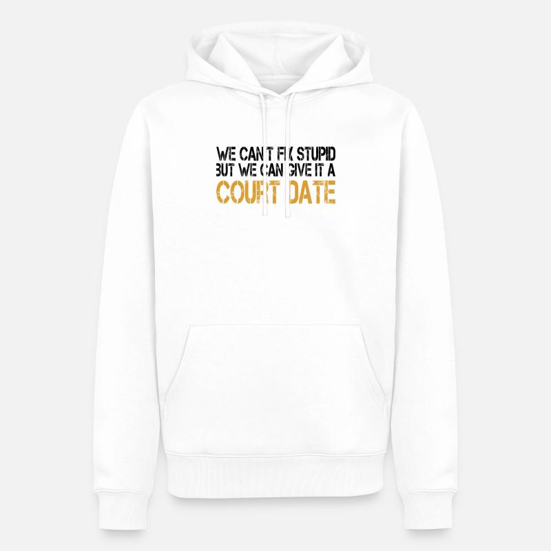 Sheriff Gesetzeshüter - Männer Premium Bio Hoodie - Weiß