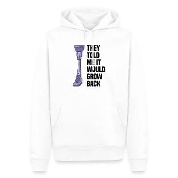 Beinprothese Amputation - Männer Premium Bio Hoodie - Weiß - Vorne - Nico (187cm)
