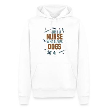 Notfall Krankenschwester Hundeliebhaber Hund - Männer Premium Bio Hoodie - Weiß - Vorne - Nico (187cm)