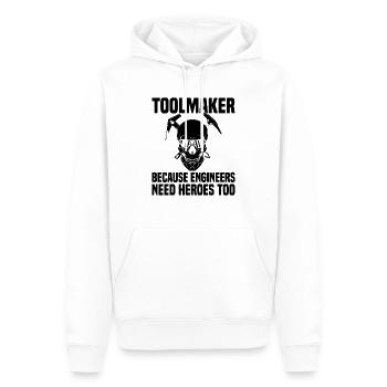 Problèmes de tolérance des mécaniciens du CNC - Sweat à capuche Premium bio Homme - blanc - Devant - Nico (187cm)