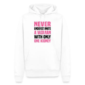 Nierentransplantation Cancer Disease Awareness - Männer Premium Bio Hoodie - Weiß - Vorne - Nico (187cm)