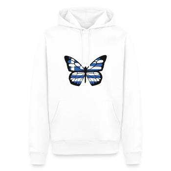 Griechenland Flagge Hellas Athen Griechische Fahne - Männer Premium Bio Hoodie - Weiß - Vorne - Nico (187cm)