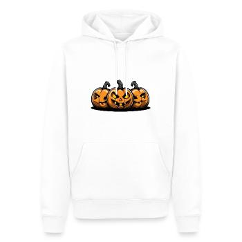 Pumpkin Halloween - Men’s Premium Organic Hoodie - white - Front - Nico (187cm)