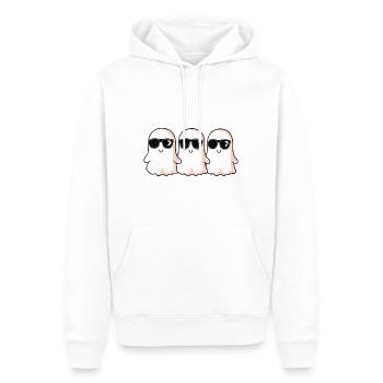 Fantômes Halloween Cool - Sweat à capuche Premium bio Homme - blanc - Devant - Nico (187cm)