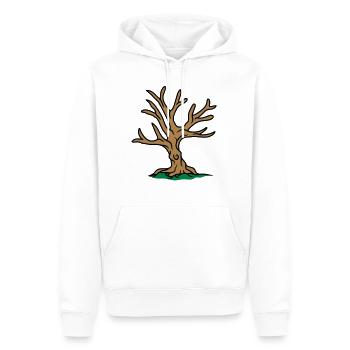 arbre d'automne hiver bonsaï sans feuilles - Sweat à capuche Premium bio Homme - blanc - Devant - Nico (187cm)