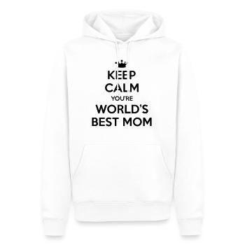 Keep calm you're world's best mom - Männer Premium Bio Hoodie - Weiß - Vorne - Nico (187cm)