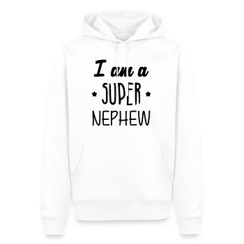 Nièce / Neveu / Oncle / Tante - Sweat à capuche Premium bio Homme - blanc - Devant - Nico (187cm)