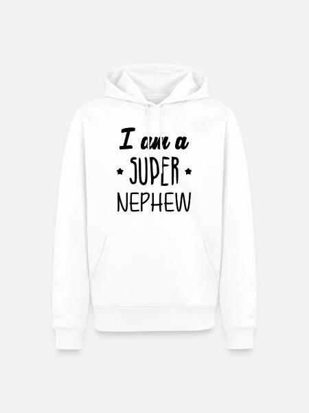 Nichte / Neffe / Onkel / Tante - Männer Premium Bio Hoodie - Weiß