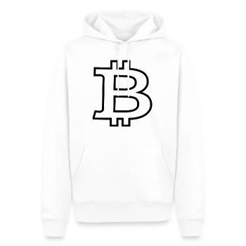 Bitcoin - Sweat à capuche Premium bio Homme - blanc - Devant - Nico (187cm)