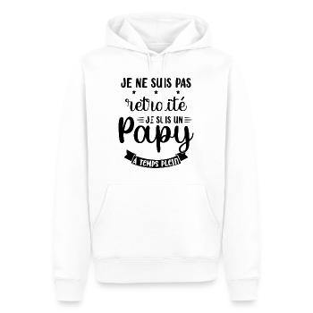 Je ne suis pas Retraité je suis un Papy - Sweat à capuche Premium bio Homme - blanc - Devant - Nico (187cm)