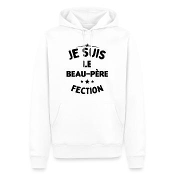 Je suis Le Beau Père-Fection - Sweat à capuche Premium bio Homme - blanc - Devant - Nico (187cm)