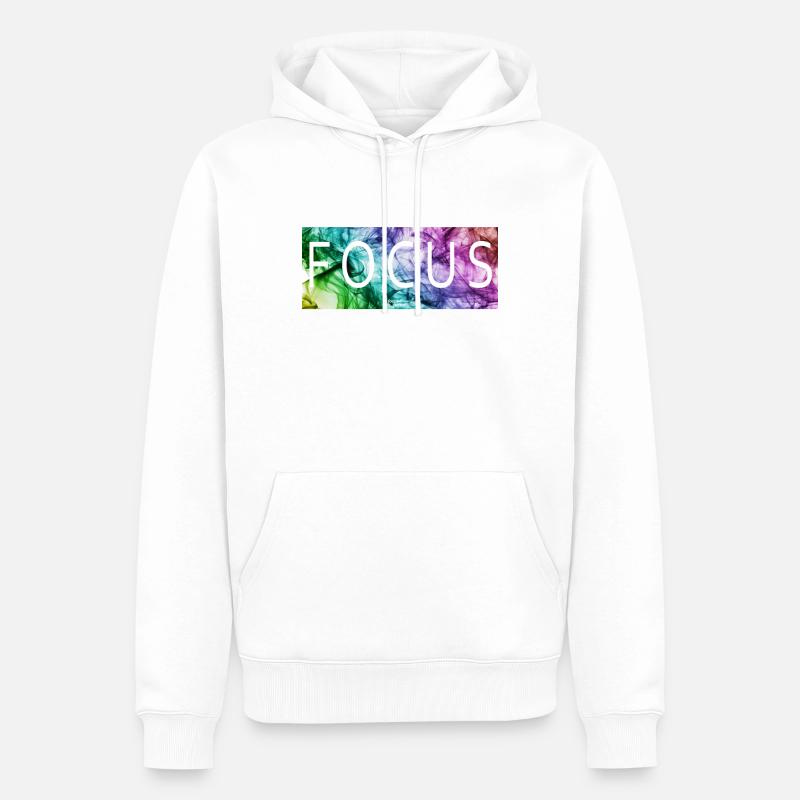 FOCUS - Style - Männer Premium Bio Hoodie - Weiß