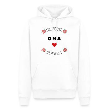 Die Beste Oma der Welt. - Männer Premium Bio Hoodie - Weiß - Vorne - Nico (187cm)