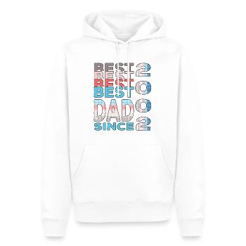 Meilleur papa du monde depuis 2002 Fête des Pères - Sweat à capuche Premium bio Homme - blanc - Devant - Nico (187cm)