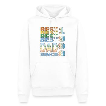 Bester Papa der Welt seit 1998 Vatertag - Männer Premium Bio Hoodie - Weiß - Vorne - Nico (187cm)
