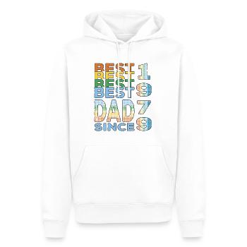 Bester Papa der Welt seit 1979 Vatertag Geburtstag - Männer Premium Bio Hoodie - Weiß - Vorne - Nico (187cm)