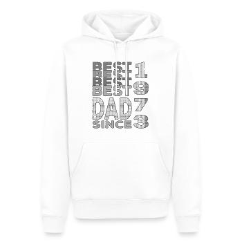 Meilleur papa du monde depuis 1973 anniversaire de la fête des pères - Sweat à capuche Premium bio Homme - blanc - Devant - Nico (187cm)
