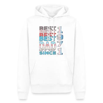Bester Papa der Welt seit 1971 Vatertag Geburtstag - Männer Premium Bio Hoodie - Weiß - Vorne - Nico (187cm)