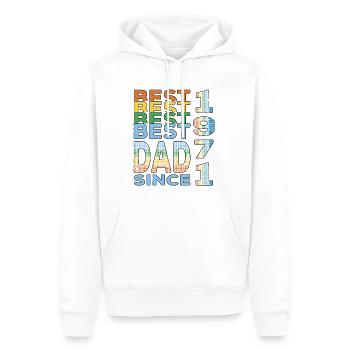 Bester Papa der Welt seit 1971 Vatertag Geburtstag - Männer Premium Bio Hoodie - Weiß - Vorne - Nico (187cm)