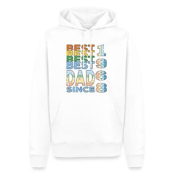 Bester Papa der Welt seit 1968 Vatertag Geburtstag - Männer Premium Bio Hoodie - Weiß - Vorne - Nico (187cm)
