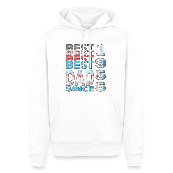 Bester Papa der Welt seit 1955 Vatertag - Männer Premium Bio Hoodie - Weiß - Vorne - Nico (187cm)