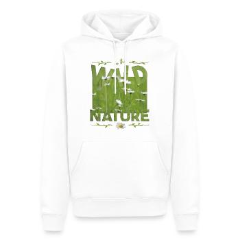 Nature sauvage - Sweat à capuche Premium bio Homme - blanc - Devant - Nico (187cm)