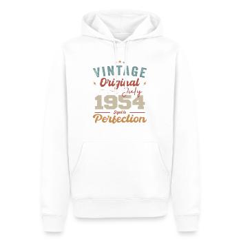 Juli 1954 Geburtstag Juli 1954 Original 1954 Juli - Männer Premium Bio Hoodie - Weiß - Vorne - Nico (187cm)