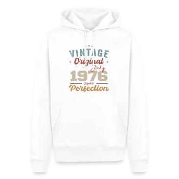 Juli 1976 Geburtstag Juli 1976 Original 1976 Juli - Männer Premium Bio Hoodie - Weiß - Vorne - Nico (187cm)
