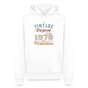 Juli 1978 Geburtstag Juli 1978 Original 1978 Juli - Männer Premium Bio Hoodie - Weiß - Vorne - Nico (187cm)