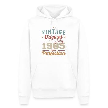 July 1985 Birthday July 1985 Original 1985 July - Men’s Premium Organic Hoodie - white - Front - Nico (187cm)