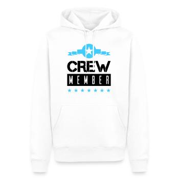 Membre d’équipage - Sweat à capuche Premium bio Homme - blanc - Devant - Nico (187cm)