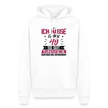 Ich hasse es mit 49 Geburtstag Gut Aussehen - Männer Premium Bio Hoodie - Weiß - Vorne - Nico (187cm)
