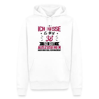 Ich hasse es mit 38 Geburtstag Gut Aussehen - Männer Premium Bio Hoodie - Weiß - Vorne - Nico (187cm)
