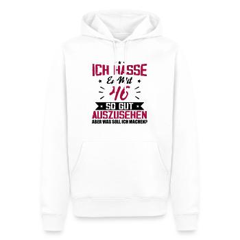 Ich hasse es mit 46 Geburtstag Gut Aussehen - Männer Premium Bio Hoodie - Weiß - Vorne - Nico (187cm)