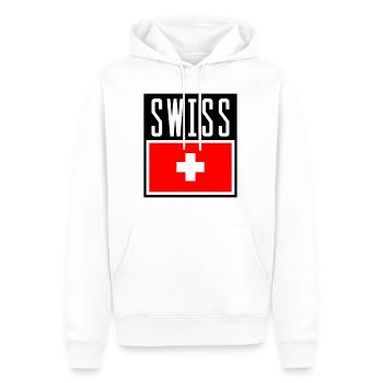 Suisse - Sweat à capuche Premium bio Homme - blanc - Devant - Nico (187cm)