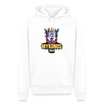 Mykonos 2024 Alpaca Party Holiday - Men’s Premium Organic Hoodie - white - Front - Nico (187cm)