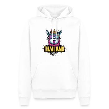 Thailand 2024 Alpaca Party Holiday - Men’s Premium Organic Hoodie - white - Front - Nico (187cm)