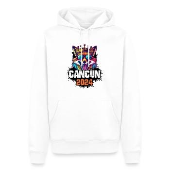 Cancun 2024 Urlaub Fuchs - Männer Premium Bio Hoodie - Weiß - Vorne - Nico (187cm)