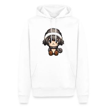 Affe Winter Comic Niedlich - Männer Premium Bio Hoodie - Weiß - Vorne - Nico (187cm)