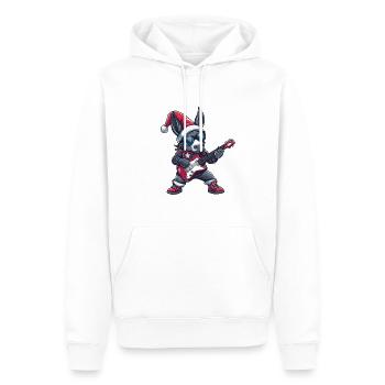 Esel Weihnachten Gitarre - Männer Premium Bio Hoodie - Weiß - Vorne - Nico (187cm)