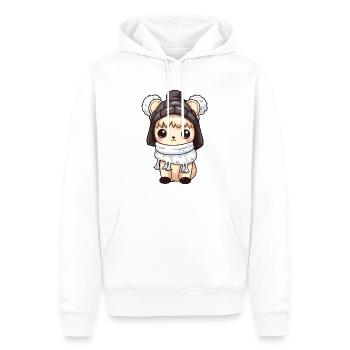 Bande dessinée Alpaga Winter Animal Baby Bande dessinée - Sweat à capuche Premium bio Homme - blanc - Devant - Nico (187cm)