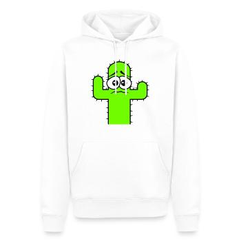 Kaktus Gesicht Angst Traurig Wüste Lustig Kakteen - Männer Premium Bio Hoodie - Weiß - Vorne - Nico (187cm)