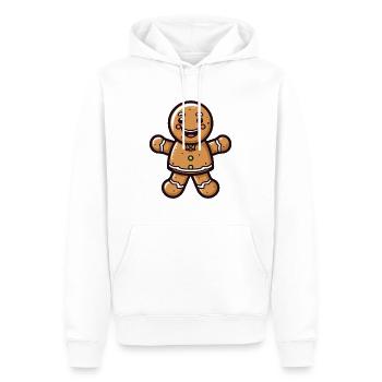 Christmas Gingerbread Baking Cookie - Men’s Premium Organic Hoodie - white - Front - Nico (187cm)