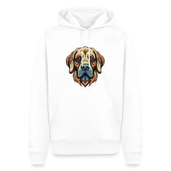 Kangal Hund Portrait - Männer Premium Bio Hoodie - Weiß - Vorne - Nico (187cm)