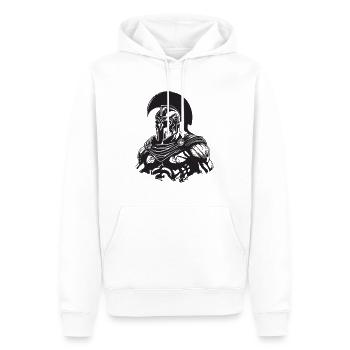 Spartan Gym Gladiator Muscles Bodybuilding - Men’s Premium Organic Hoodie - white - Front - Nico (187cm)