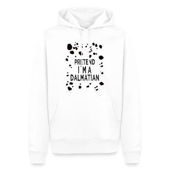 Faire semblant d’être une chemise dalmate drôle - Sweat à capuche Premium bio Homme - blanc - Devant - Nico (187cm)