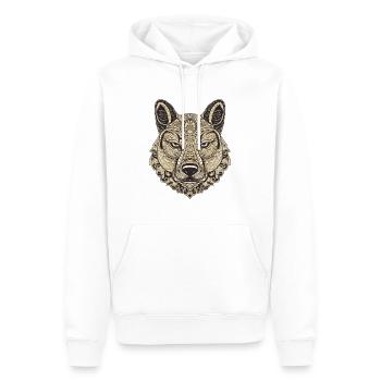 Portrait de chien husky - Sweat à capuche Premium bio Homme - blanc - Devant - Nico (187cm)