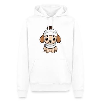 Hund Winter Tier Baby Comic - Männer Premium Bio Hoodie - Weiß - Vorne - Nico (187cm)