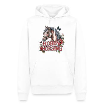 Hobbyhorsing Hobby Équitation Equipe Équestre Y - Sweat à capuche Premium bio Homme - blanc - Devant - Nico (187cm)