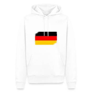 Drapeau de l’Allemagne Drapeau allemand Utilisé Look Homeland - Sweat à capuche Premium bio Homme - blanc - Devant - Nico (187cm)